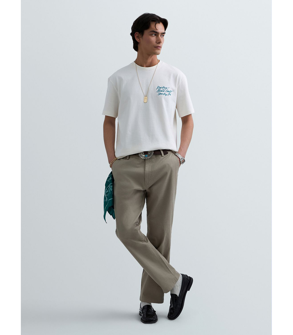 REPLAY &times; Monte Carlo Country Club オーバーサイズ Tシャツ 詳細画像 ホワイト 2